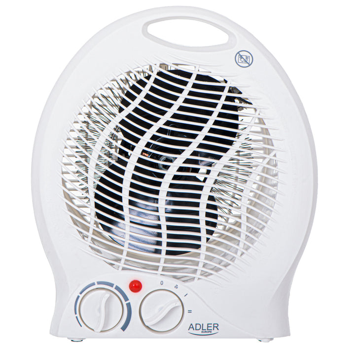 Termoventilador Adler, termostato, función ventilador, 2000W, blanco, AD 7728