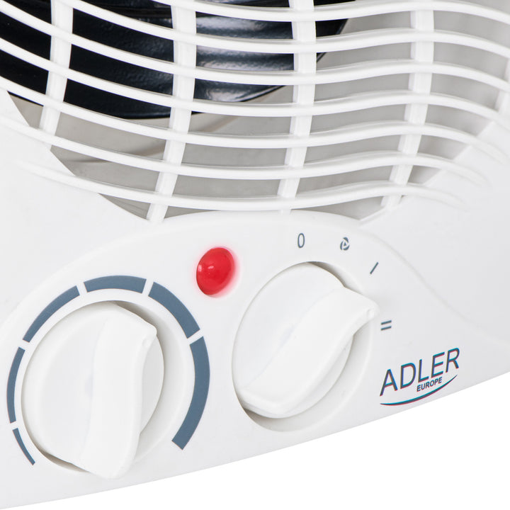 Termoventilador Adler, termostato, función ventilador, 2000W, blanco, AD 7728
