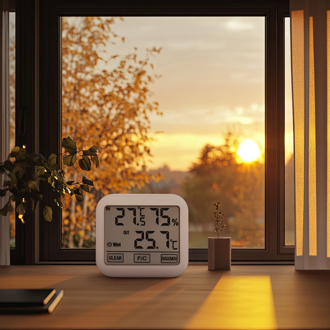 Estação meteorológica GreenBlue com sonda externa de 1,5 m, comprimento de cabo de 1,5 m, bateria 2xAA, GB381