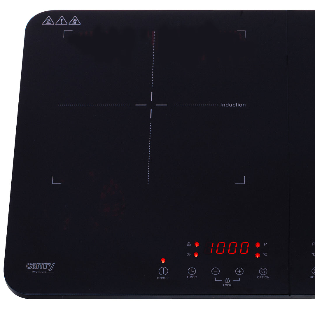 Cocina de inducción de doble quemador 3500W Camry CR 6514