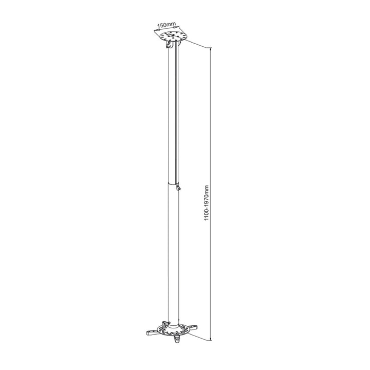 Suporte para projetor ART P-104B 110-197 cm preto