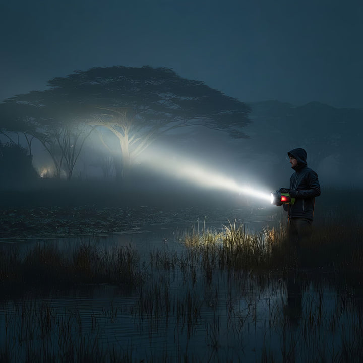 Lanterna LED Maclean 3 em 1, função powerbank, 3 modos de luz, 5W XM-L-T6, branco frio 6500K, 3,7V 3x18650, 4500mAh, MCE345