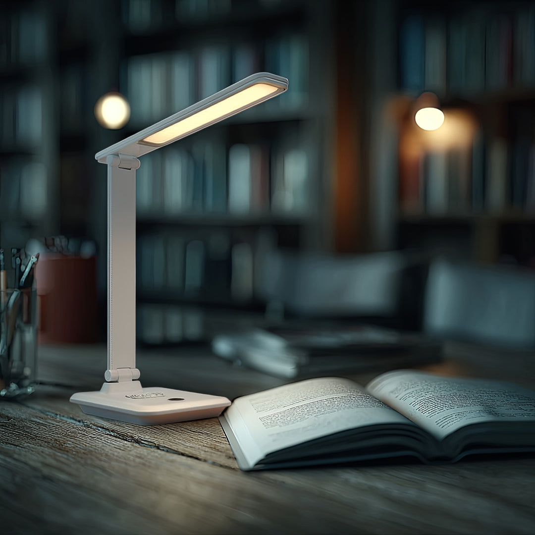 Lâmpada de mesa LED regulável Lâmpada de mesa de 9W com carregador de indução Qi