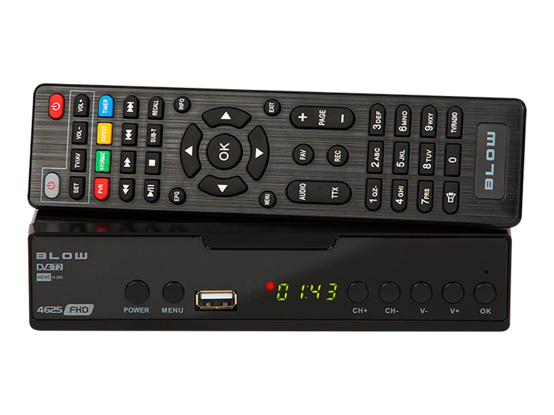 Sintonizador DVB-T/T2 4625FHD H.265 Blow ideal para la recepción de señales DVB T2