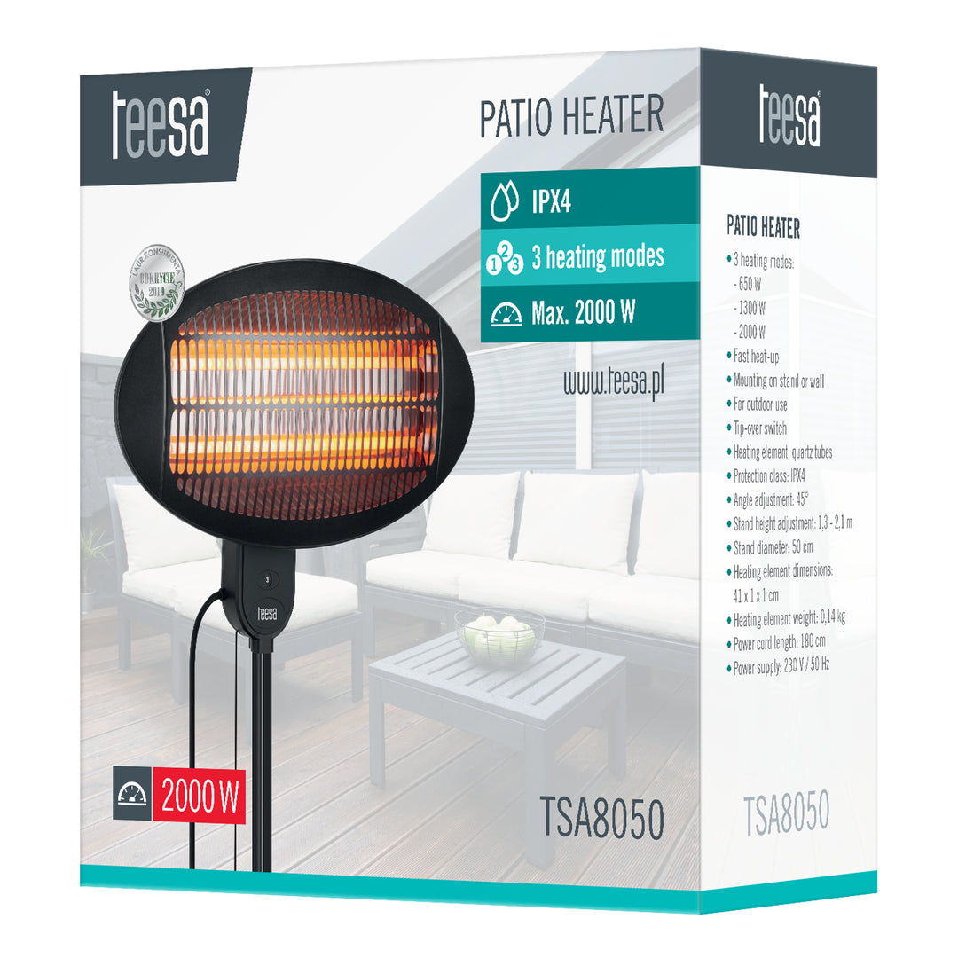 Calentador eléctrico infrarrojo de patio Teesa TSA8050