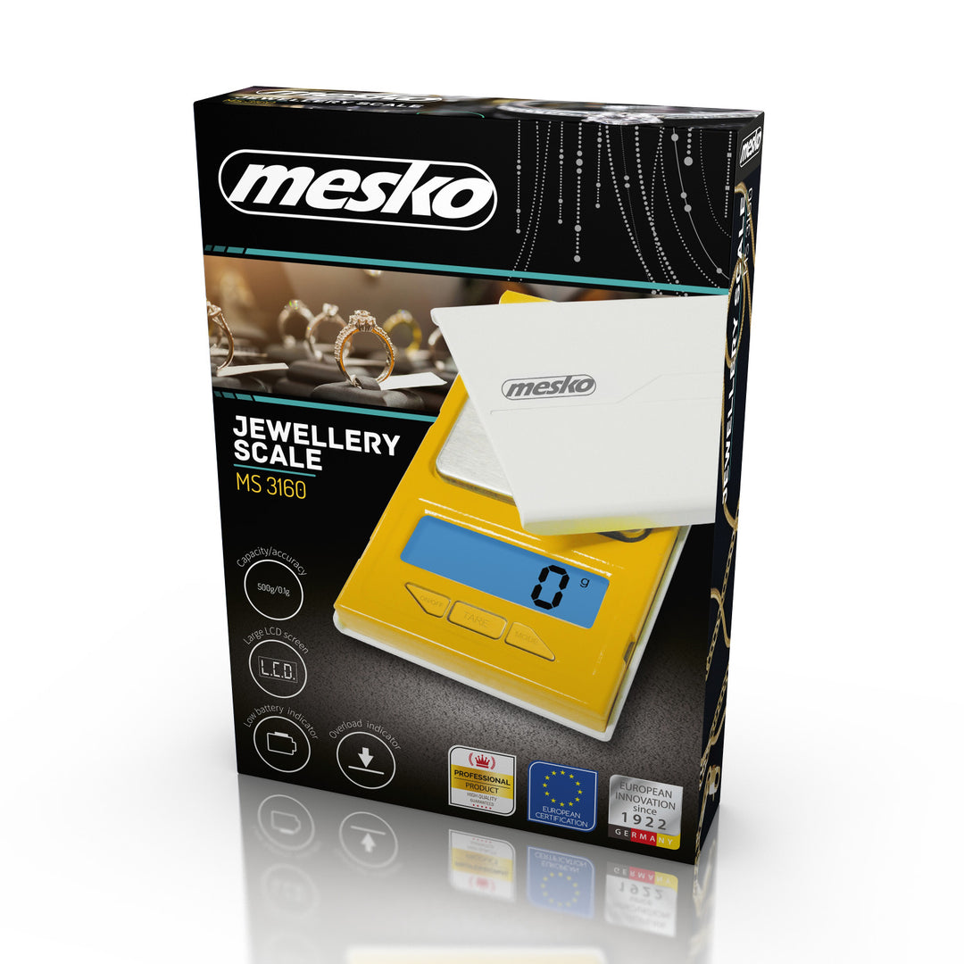 Báscula de precisión para joyería Mesko MS 3160 con función de tara