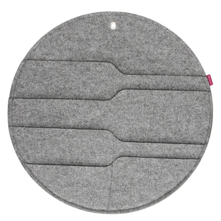 Organizador mural de fieltro Bertoni Círculo XL diámetro 45 cm - gris, 4 bolsillos