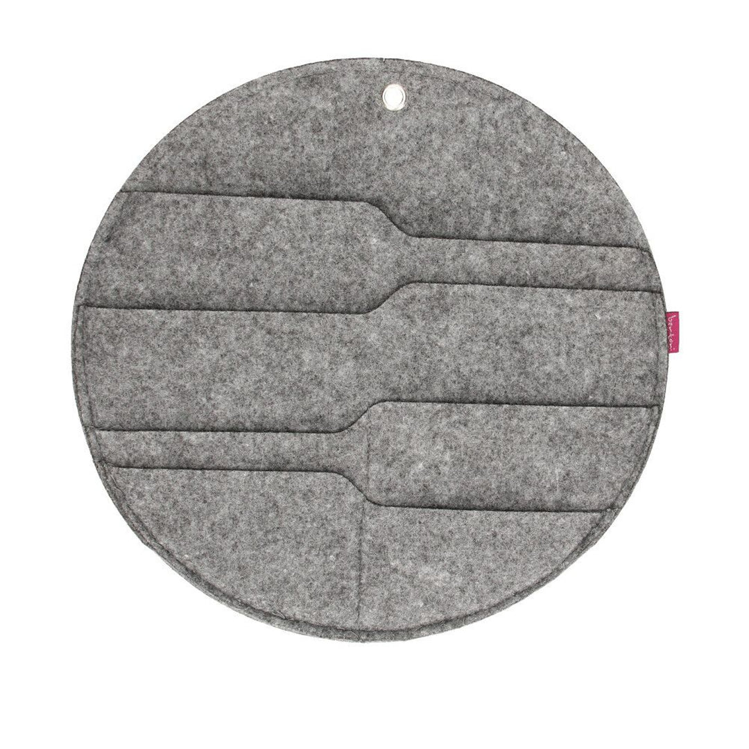 Roda organizadora de parede grande com bolsos cinza L - 35 cm
