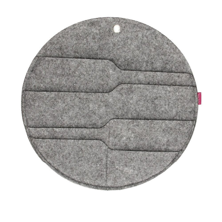 Roda organizadora de parede grande com bolsos cinza L - 35 cm