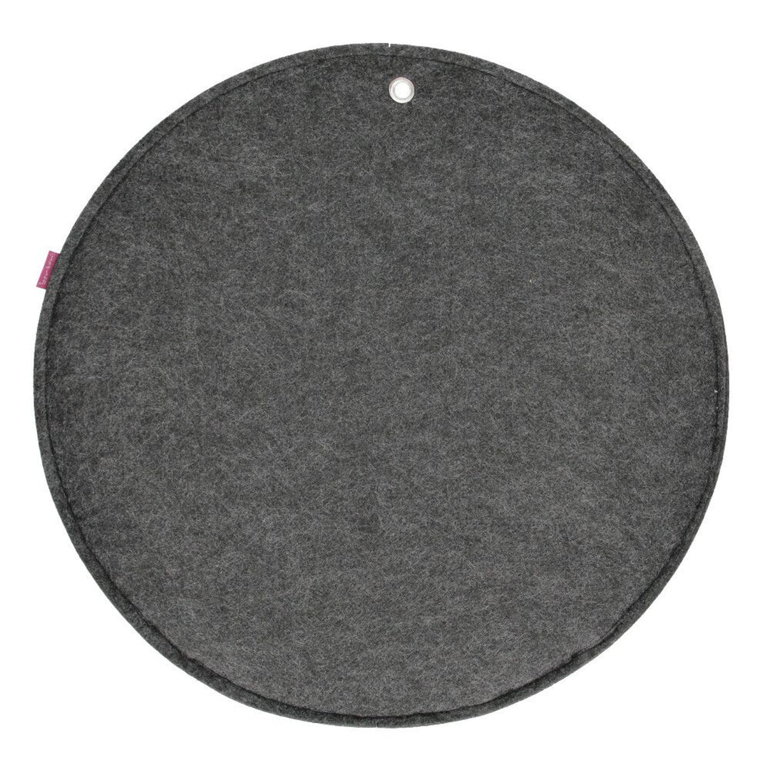 Organizador mural de fieltro Bertoni Círculo XL diámetro 45 cm - antracita, 4 bolsillos