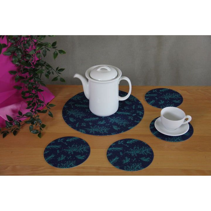 Conjunto Trivet Redondo em Feltro 1 + 4 - JUNIPER