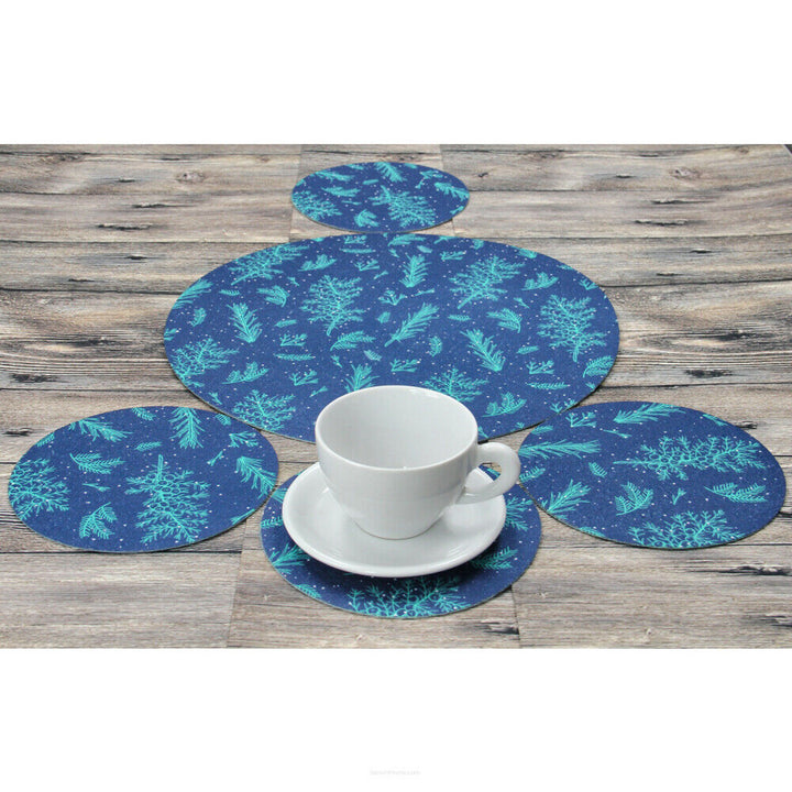 Conjunto Trivet Redondo em Feltro 1 + 4 - JUNIPER