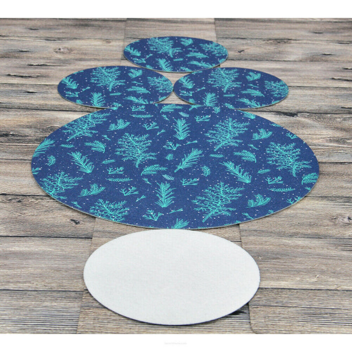 Conjunto Trivet Redondo em Feltro 1 + 4 - JUNIPER