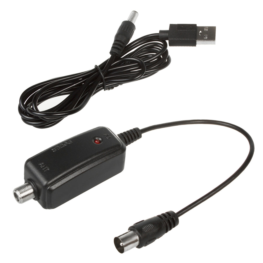 Antena de TV direccional DVB-T MUX 8 + adaptador usb 5 V