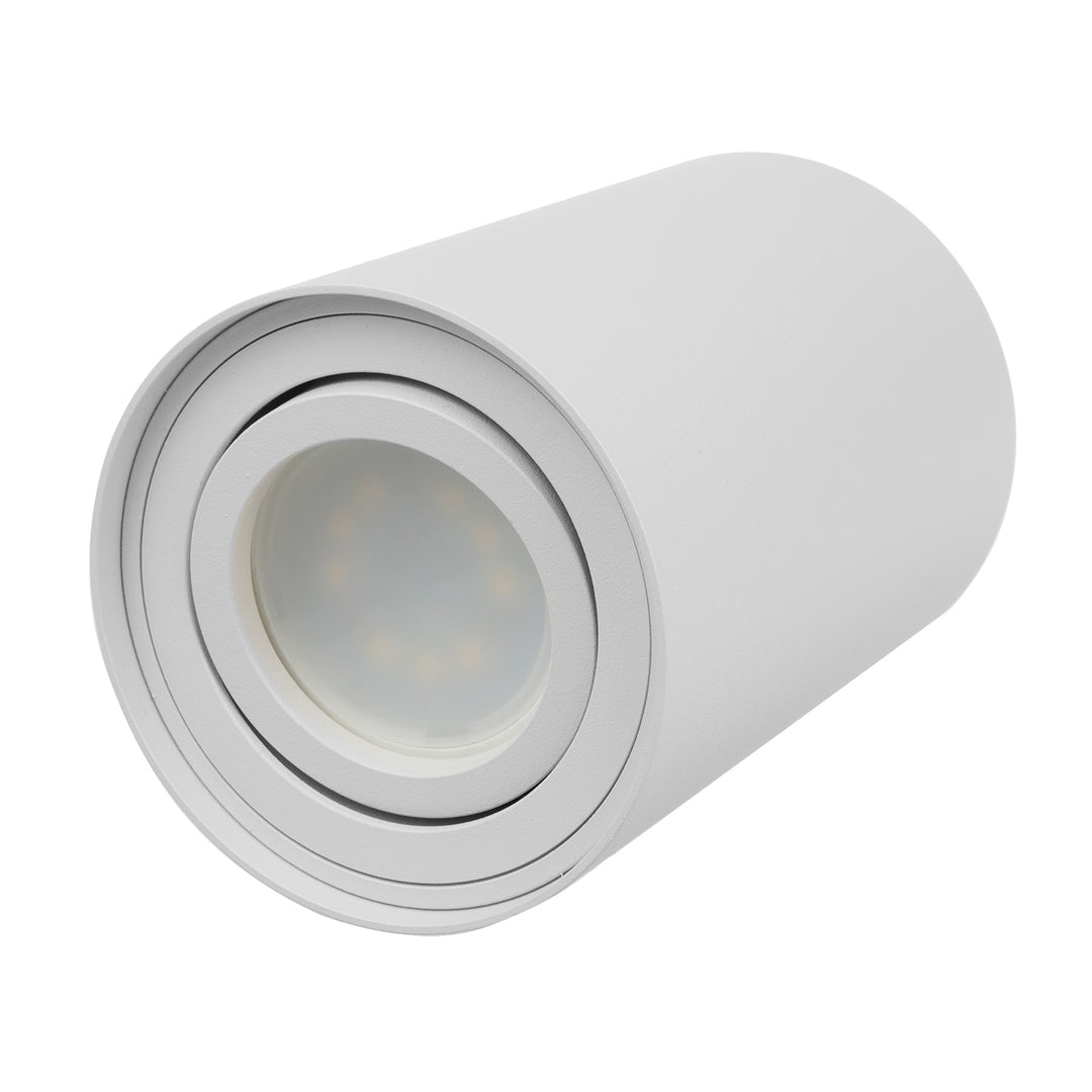 Candeeiro de teto redondo branco Maclean MCE422 + lâmpada LED GU10 5W 4000K