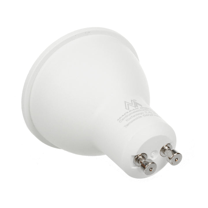 Candeeiro de teto redondo branco Maclean MCE422 + lâmpada LED GU10 5W 4000K