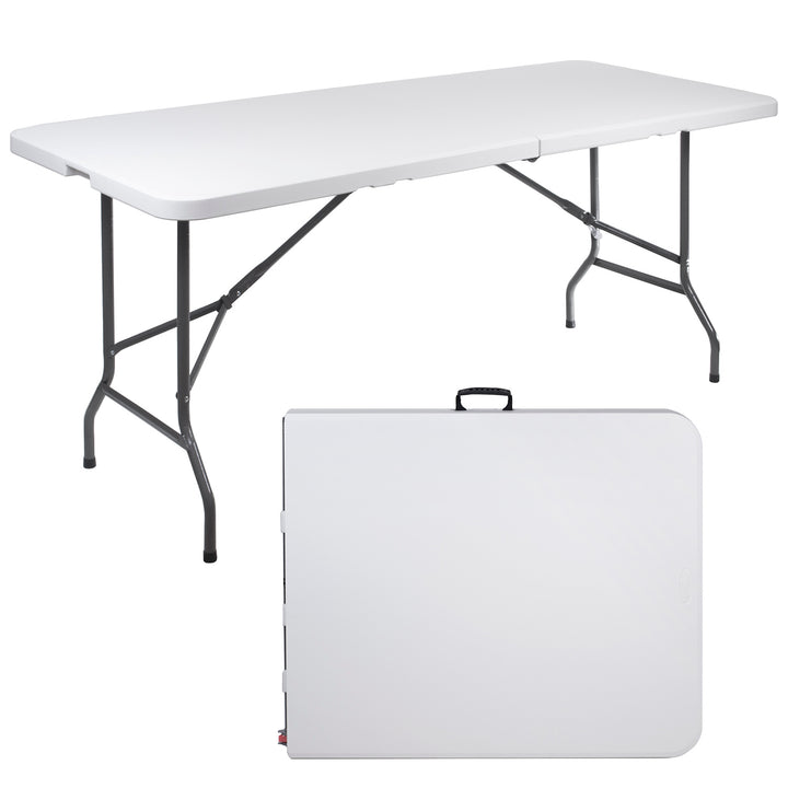 Mesa rectangular de plástico GreenBlue 180 x 74 x 74 cm + 4× silla de jardín GreenBlue
