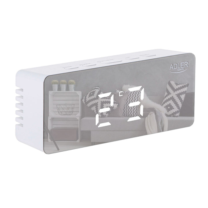Reloj despertador con pantalla LED y termómetro Adler AD 1189 W