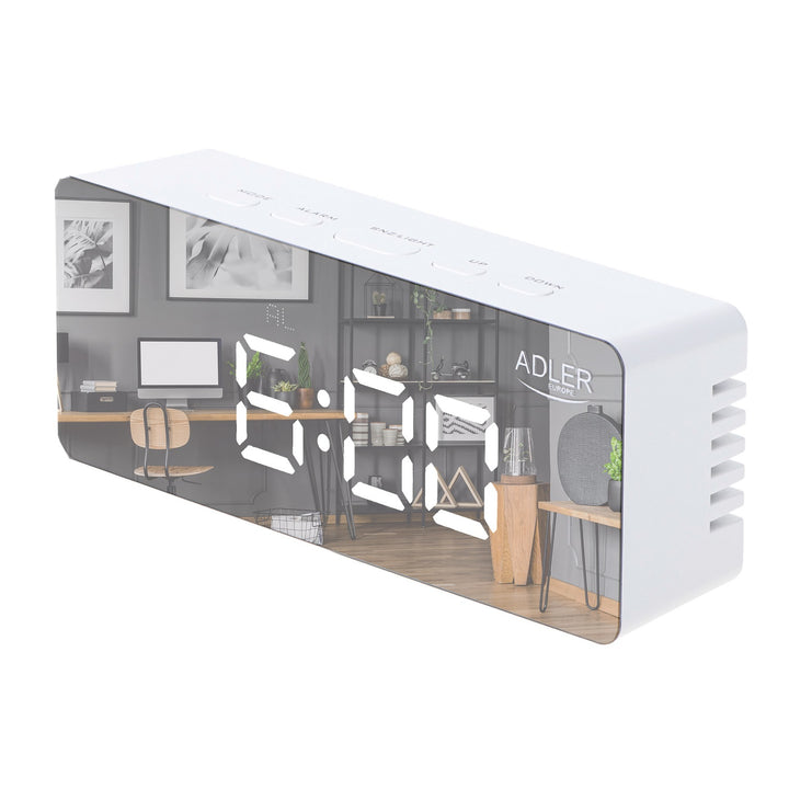Reloj despertador con pantalla LED y termómetro Adler AD 1189 W