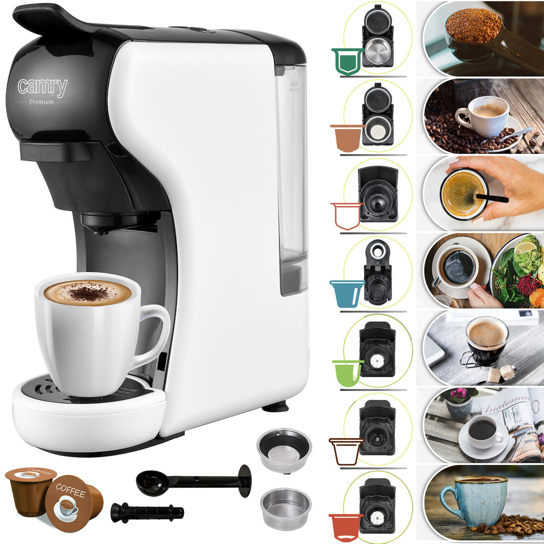 Máquina de café expresso Camry, de pressão, multicápsulas, 19 bar, CR 4414