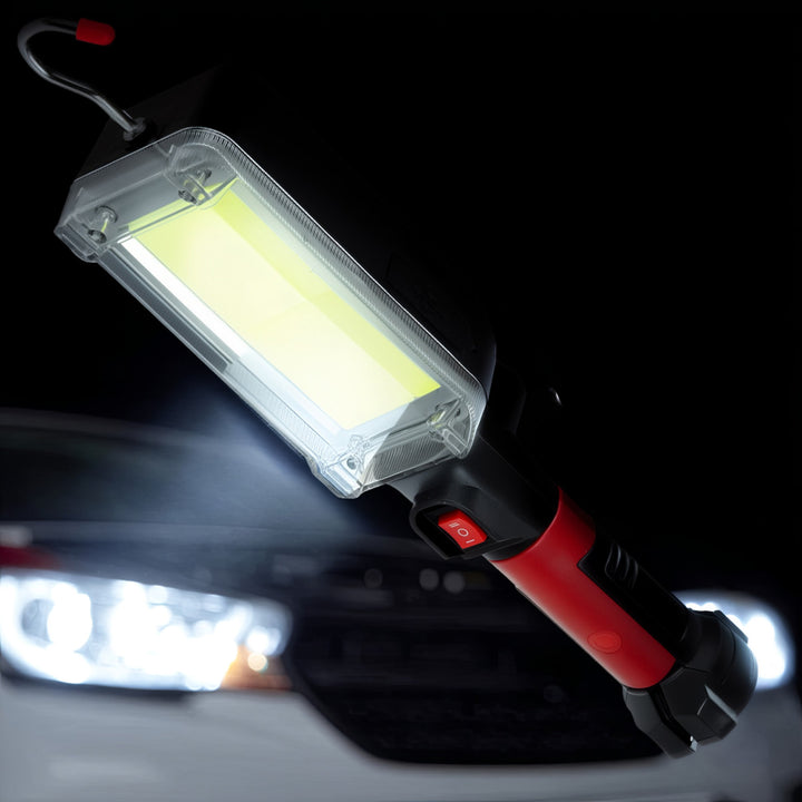 Maclean MCE307 Lámpara de Taller Lámpara Magnética COB 2x1200mAh, 700lm, USB Tipo-C/Micro USB