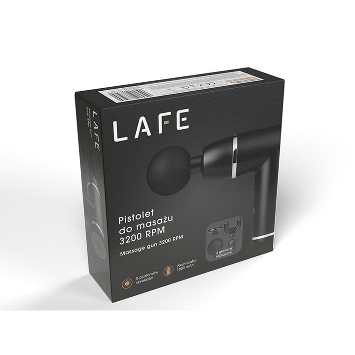 Pistola de masaje Lafe GUN001 Batería recargable 3200 RPM 1800 mAh 10W