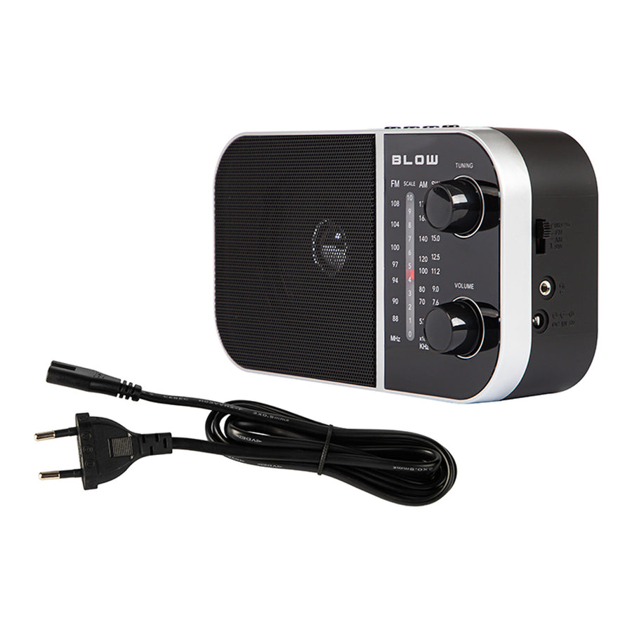 Blow Radio analógica portátil AM/FM RA6 alimentada por pilas y red eléctrica