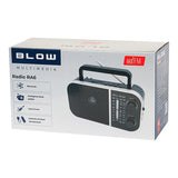 Blow Radio analógica portátil AM/FM RA6 alimentada por pilas y red eléctrica