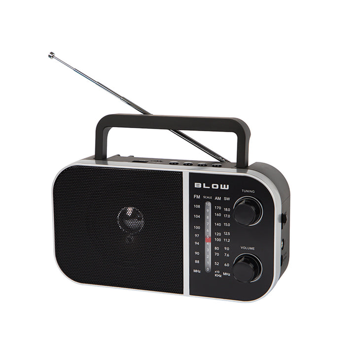 Blow Radio analógica portátil AM/FM RA6 alimentada por pilas y red eléctrica