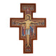 Cruz em Madeira de São Damiano - Cruz Castanha de São Francisco 22x16x1,8cm