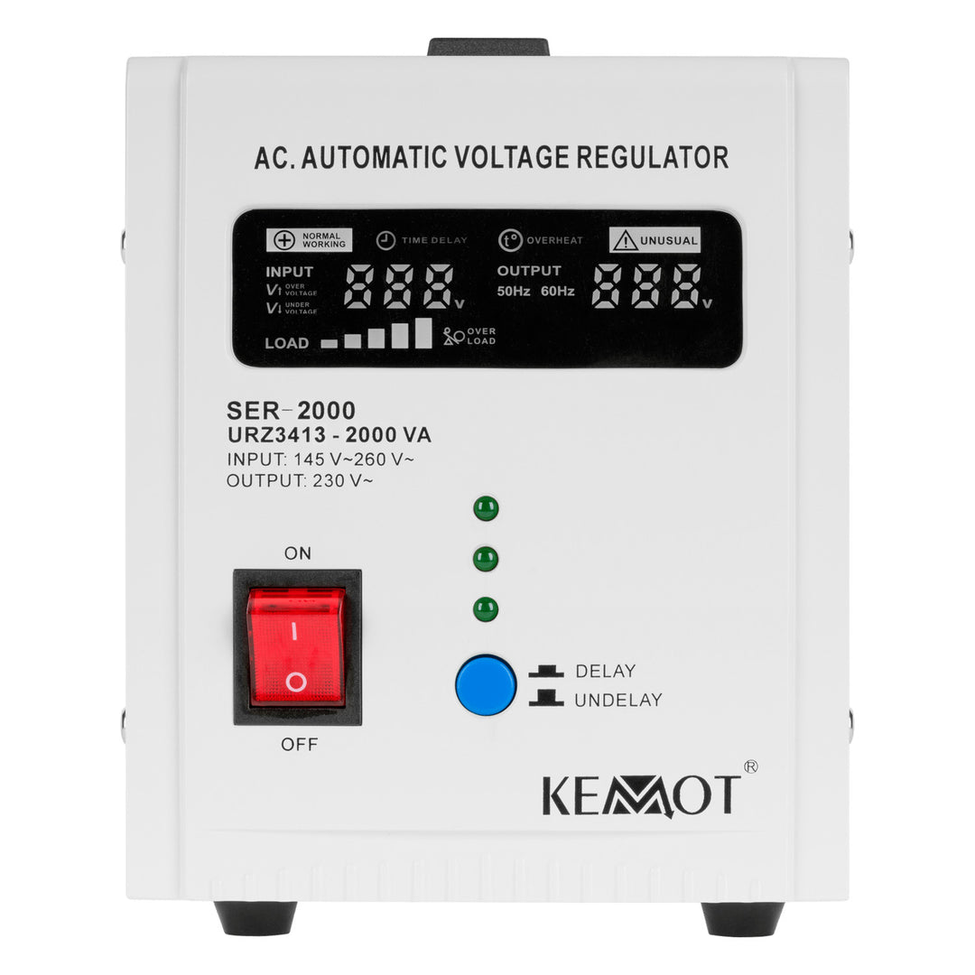 Estabilizador automático de tensión 230 V KEMOT SER-2000