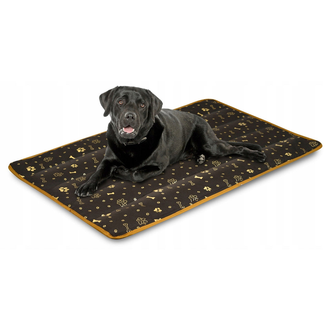 Prestige Manta Impermeable para Perro Colchoneta Duradera para Perro con Patrón de Hueso Dorado en Marrón (120x80cm)