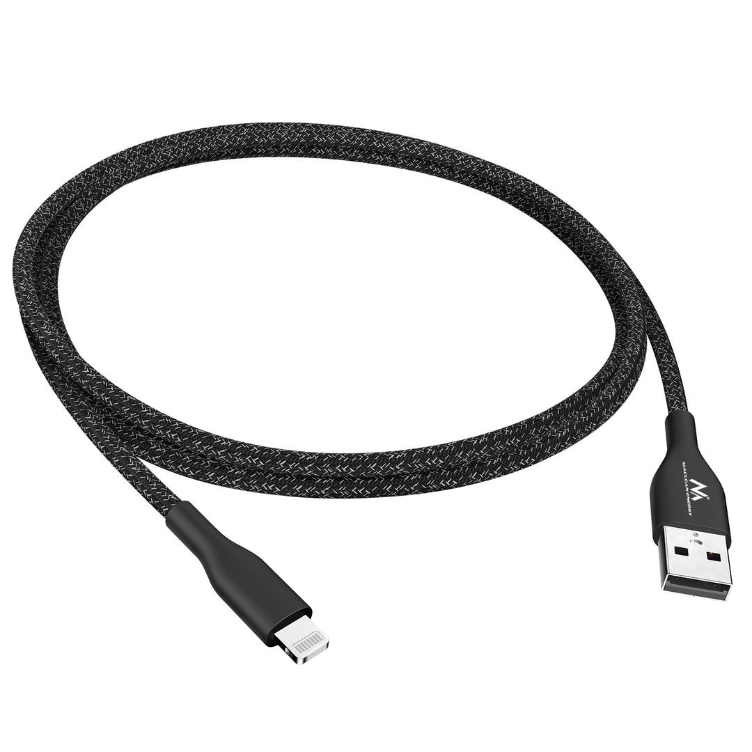 Cargador de coche Maclean, Qualcomm Quick Charge, QC 3.0 - toma 5V/3A, 9V/1.8A, 12V/1.6A, 5V/3.1A con cable USB Lightning