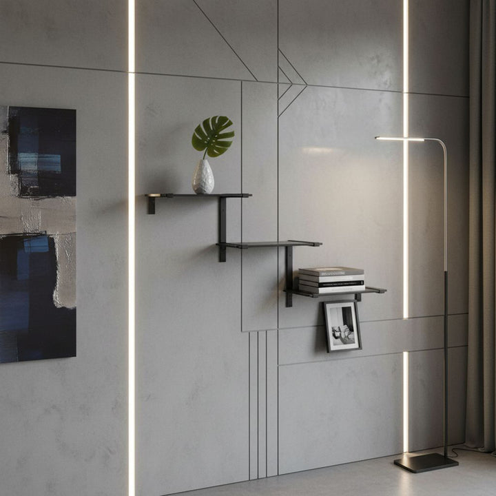 Maclean MC-974 Estanterías Modulares de Tres Niveles, Estante Mural, Carga máxima 30kg