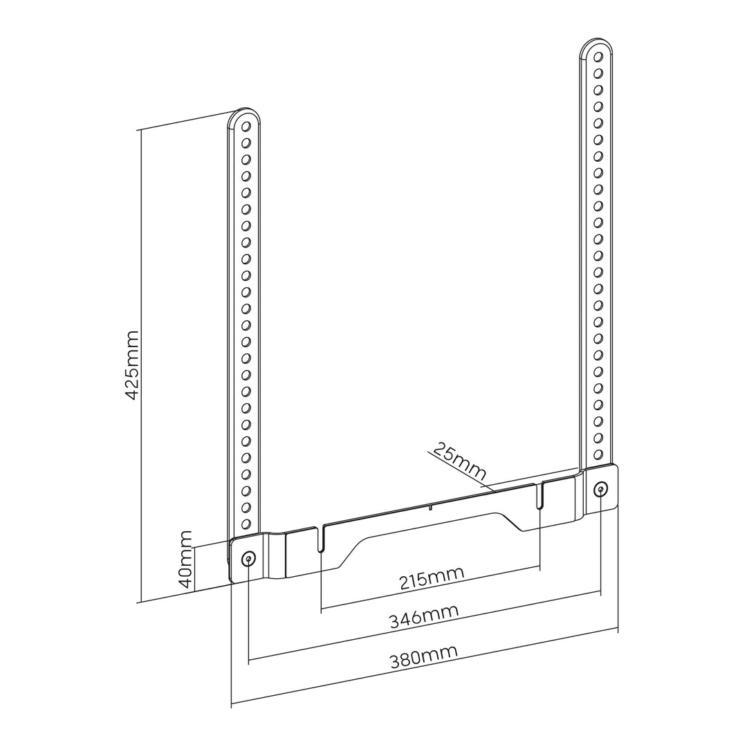 Maclean MC-975 Soporte para Altavoces Sonos Ray, Soporte Adaptador Estándar VESA, Carga máxima 2 kg