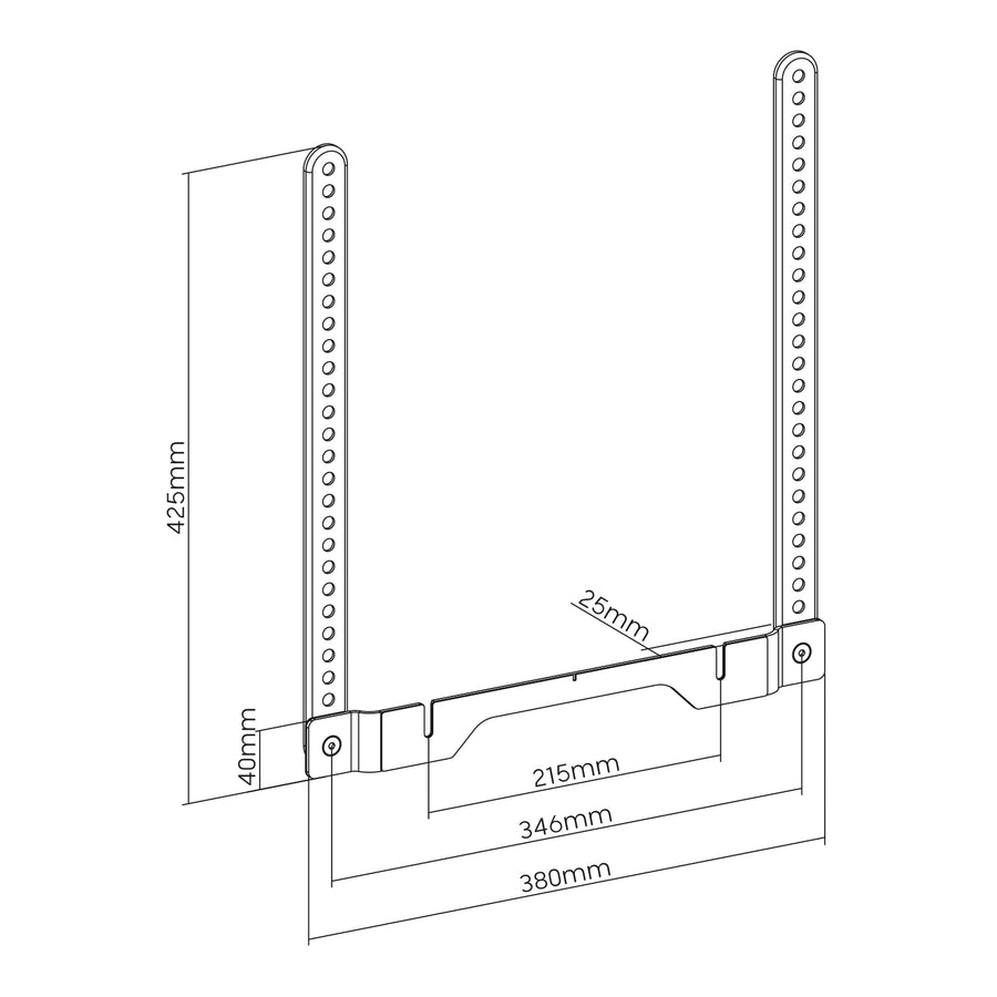 Maclean MC-975 Soporte para Altavoces Sonos Ray, Soporte Adaptador Estándar VESA, Carga máxima 2 kg