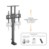 Suporte elétrico retrátil para monitores Maclean MC-866T de 37" a 80", VESA 600x400, máx. 60 kg, compatível com a aplicação TUYA