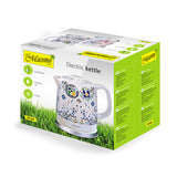 Chaleira elétrica de cerâmica Maestro MR068 de 1,5 L com padrão decorativo em mosaico oriental, desligamento automático, proteção contra sobreaquecimento, ficha de 3 pinos para o Reino Unido