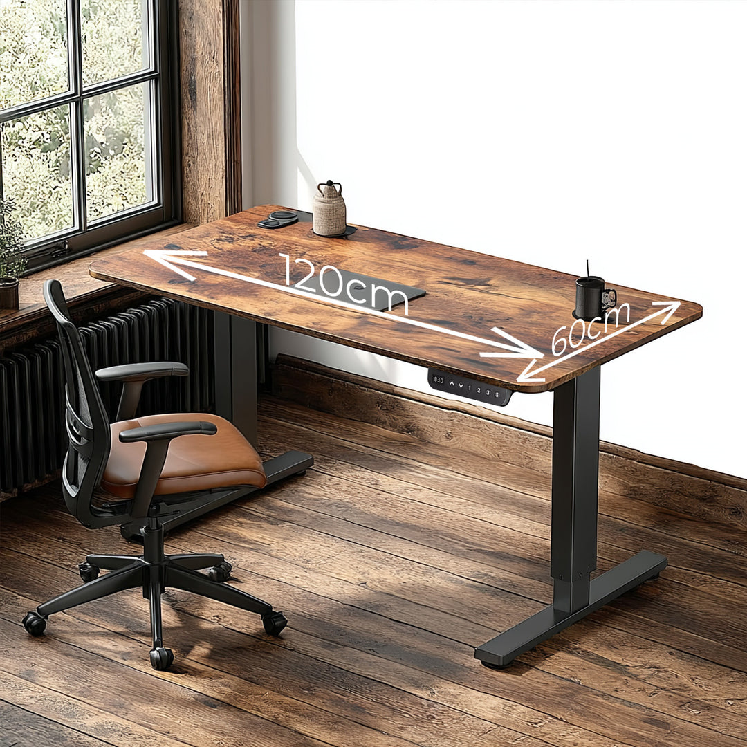 Ergo Office ER-451 Escritorio de altura regulable eléctricamente, para estar de pie y sentado, altura máxima 114cm
