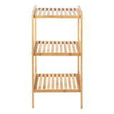 Móveis de casa de banho GreenBlue GB321, estante em bambu com 3 prateleiras, 370x330x780 mm