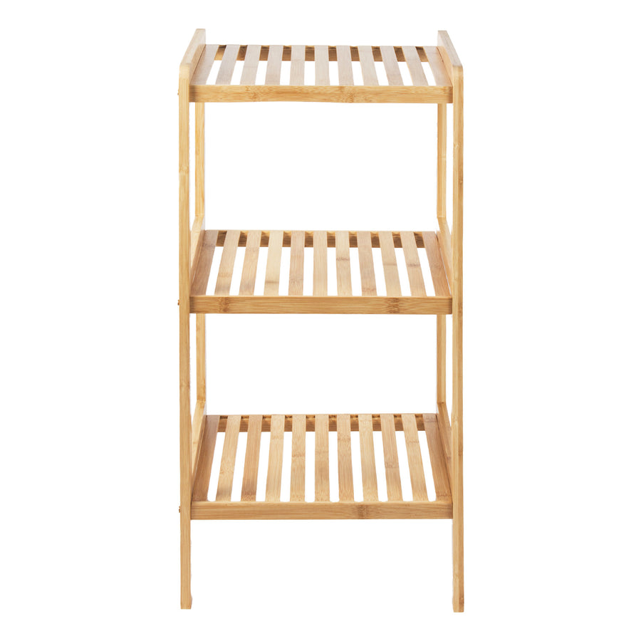 Móveis de casa de banho GreenBlue GB321, estante em bambu com 3 prateleiras, 370x330x780 mm