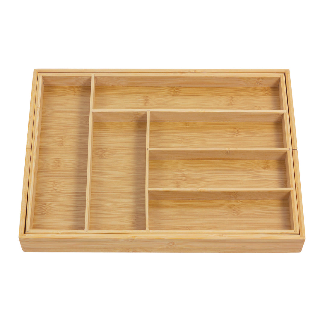 Organizador de cubiertos de bambú extensible GreenBlue, 325-500x430x45mm, GB379