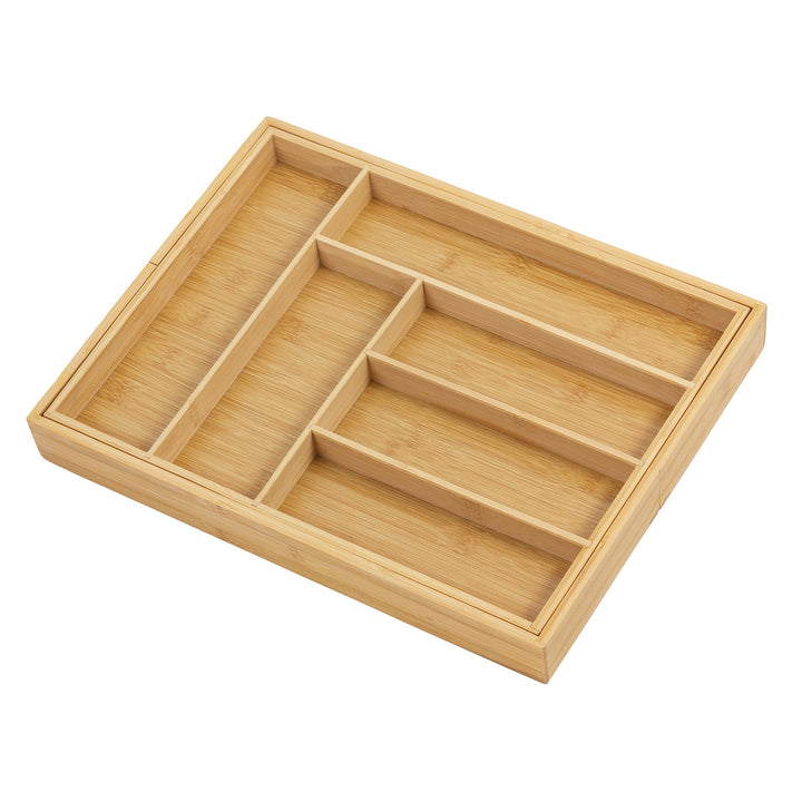 Organizador de cubiertos de bambú extensible GreenBlue, 325-500x430x45mm, GB379