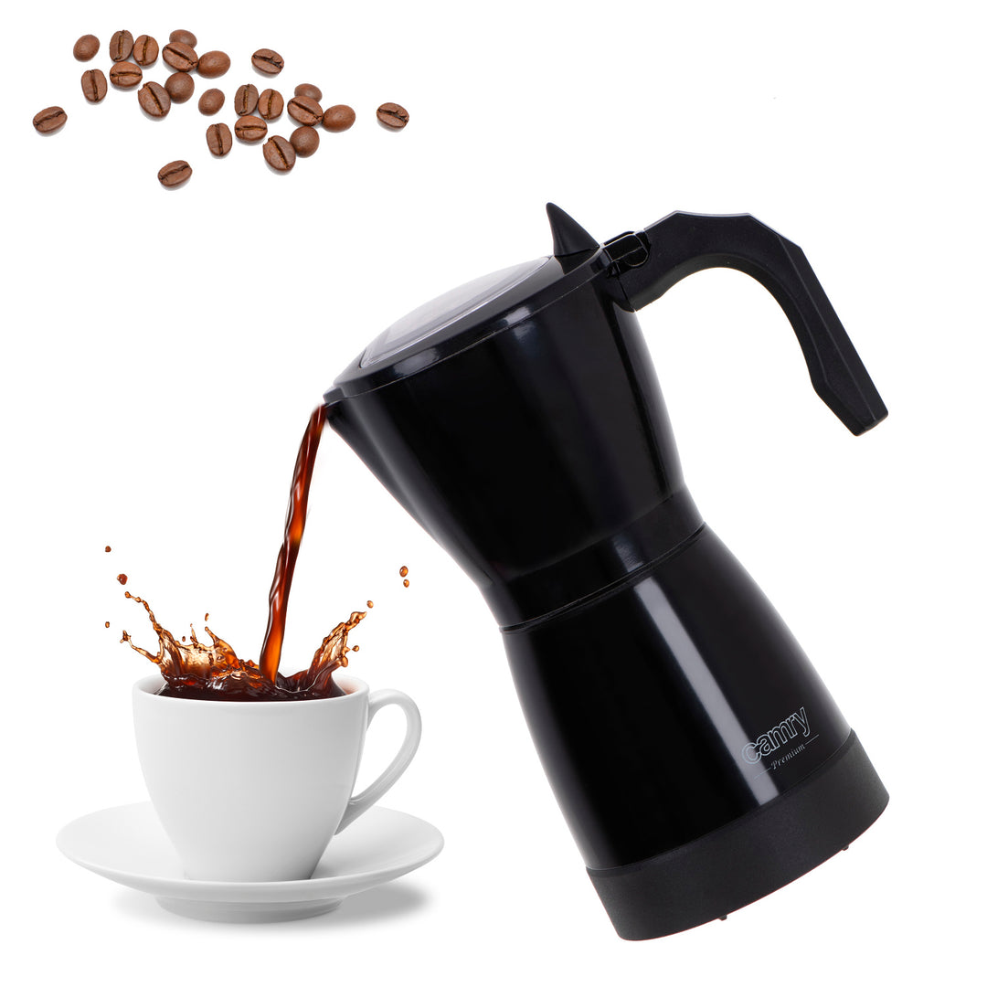 Moka Camry CR 4415B Cafetera eléctrica de 300 ml para 6 tazas de café espresso