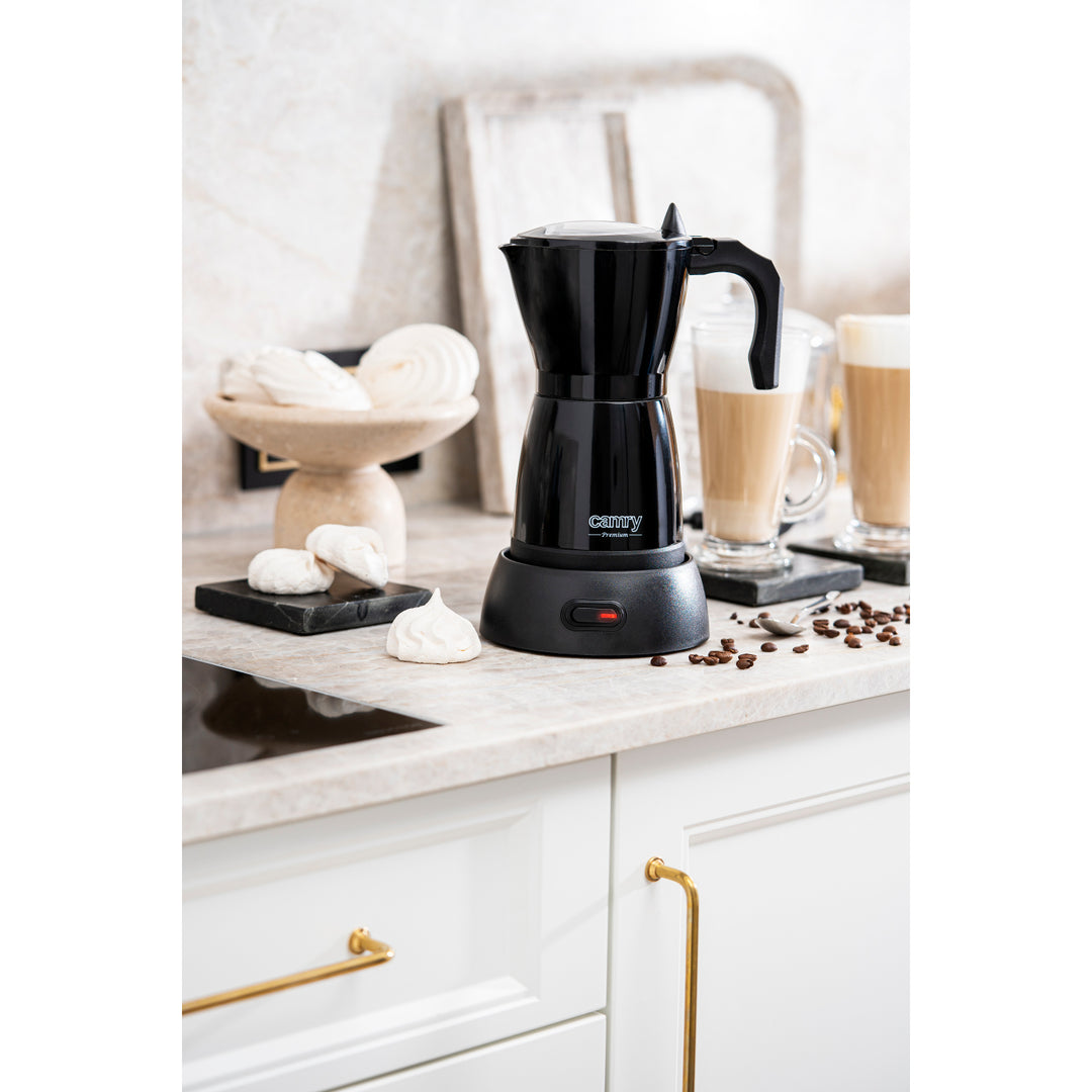 Moka Camry CR 4415B Cafetera eléctrica de 300 ml para 6 tazas de café espresso