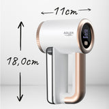 Barbeador de Tecido Adler, Carregamento USB, Visor LCD, 3 Níveis de Velocidade, Escova, AD 9617