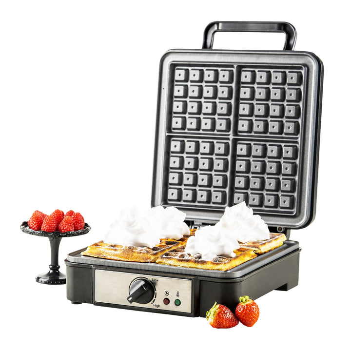 Máquina de waffles Adler, para 4 waffles, controlo de temperatura, 1800 W, AD 3049