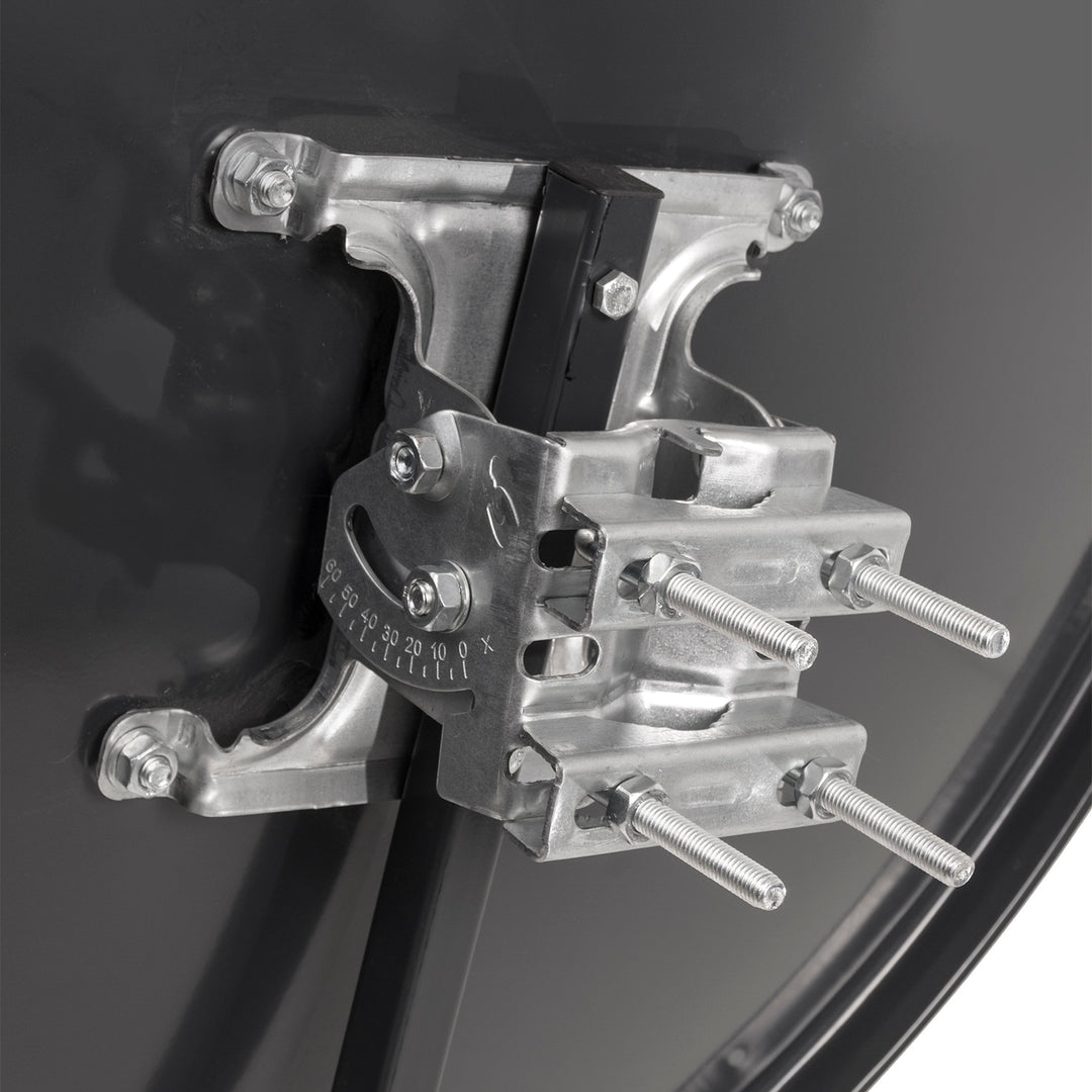 Equipo satélite, antena parabólica de 90 cm, soporte de antena de 40 cm, LNB único, cable de 25 m, enchufes