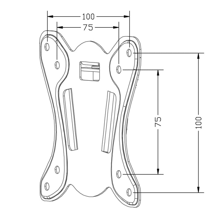 Maclean MC-715A Soporte de TV, Compatible con VESA 75x75, 100x100, 13-27", 25kg