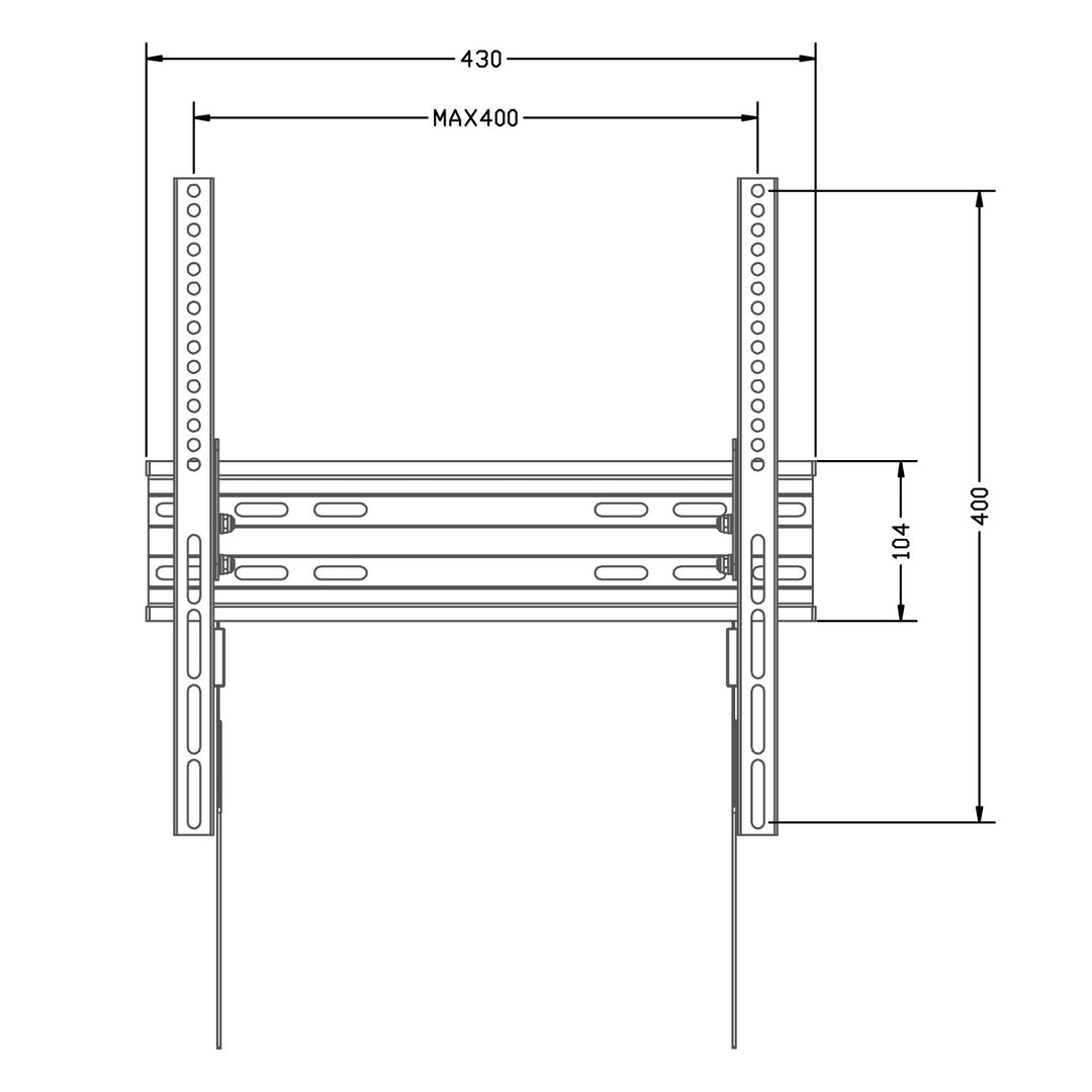 Suporte para TV ou monitor Maclean MC-748A, VESA máx. 400x400, 32-70", 45 kg, preto